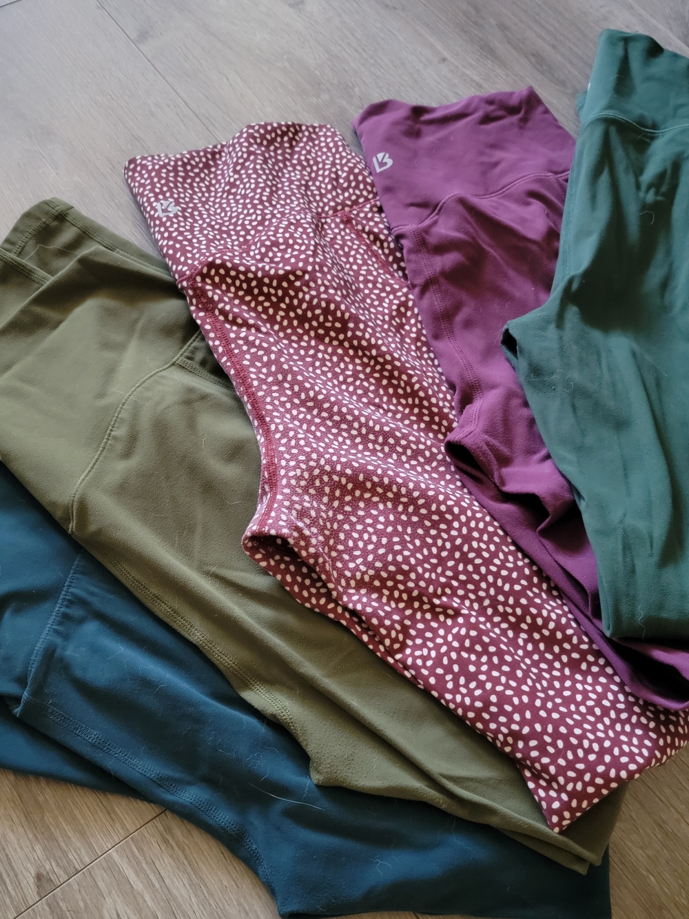 BuffBunny Mixed Leggings Set in Burgundy, Olive, Teal, Forrest, Red Bossy - Picture 1 of 2
